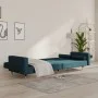 Two-seater sofa bed with two blue velvet pillows. by , Sofas - Ref: Foro24-375748, Price: 284,10 €, Discount: %