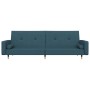 2-Sitzer-Schlafsofa mit zwei blauen Samtkissen von , Sofas - Ref: Foro24-375748, Preis: 289,13 €, Rabatt: %