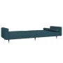 Two-seater sofa bed with two blue velvet pillows. by , Sofas - Ref: Foro24-375748, Price: 284,10 €, Discount: %