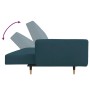2-Sitzer-Schlafsofa mit zwei blauen Samtkissen von , Sofas - Ref: Foro24-375748, Preis: 289,13 €, Rabatt: %