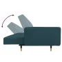 Two-seater sofa bed with two blue velvet pillows. by , Sofas - Ref: Foro24-375748, Price: 284,10 €, Discount: %