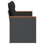 2-seater garden sofa with black synthetic rattan cushions by , Outdoor sofas - Ref: Foro24-365977, Price: 152,16 €, Discount: %