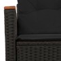 2-Sitzer-Gartensofa mit schwarzen Kissen aus synthetischem Rattan von , Outdoor-Sofas - Ref: Foro24-365977, Preis: 152,16 €, ...