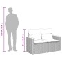 2-Sitzer-Gartensofa mit schwarzen Kissen aus synthetischem Rattan von , Outdoor-Sofas - Ref: Foro24-365977, Preis: 152,16 €, ...