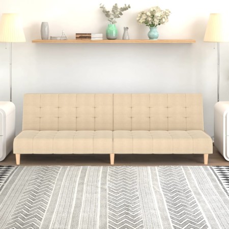 Cream-colored 2-seater sofa bed. by , Sofas - Ref: Foro24-375757, Price: 239,40 €, Discount: %