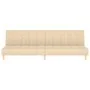 Sofá cama de 2 plazas tela color crema de , Sofás - Ref: Foro24-375757, Precio: 235,21 €, Descuento: %