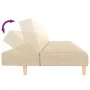 Sofá cama de 2 plazas tela color crema de , Sofás - Ref: Foro24-375757, Precio: 235,21 €, Descuento: %
