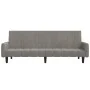 Sofá cama de 2 plazas terciopelo gris claro de , Sofás - Ref: Foro24-375774, Precio: 271,33 €, Descuento: %