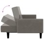 Light gray velvet 2-seater sofa bed by , Sofas - Ref: Foro24-375774, Price: 276,16 €, Discount: %