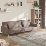Two-seater sofa bed with two taupe gray fabric pillows. by , Sofas - Ref: Foro24-375805, Price: 295,76 €, Discount: %