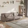 Two-seater sofa bed with two taupe gray fabric pillows. by , Sofas - Ref: Foro24-375805, Price: 292,08 €, Discount: %