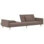 Two-seater sofa bed with two taupe gray fabric pillows. by , Sofas - Ref: Foro24-375805, Price: 292,08 €, Discount: %
