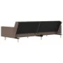 Two-seater sofa bed with two taupe gray fabric pillows. by , Sofas - Ref: Foro24-375805, Price: 292,08 €, Discount: %