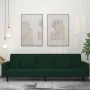 Sofá cama de 2 plazas con dos almohadas terciopelo verde oscuro de , Sofás - Ref: Foro24-375818, Precio: 273,76 €, Descuento: %