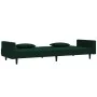 Sofá cama de 2 plazas con dos almohadas terciopelo verde oscuro de , Sofás - Ref: Foro24-375818, Precio: 273,76 €, Descuento: %