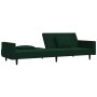 2-Sitzer-Schlafsofa mit zwei dunkelgrünen Samtkissen von , Sofas - Ref: Foro24-375818, Preis: 276,19 €, Rabatt: %