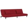 Two-seater sofa bed with two red velvet pillows by , Sofas - Ref: Foro24-375811, Price: 240,90 €, Discount: %