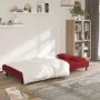 Two-seater sofa bed with two red velvet pillows by , Sofas - Ref: Foro24-375811, Price: 240,90 €, Discount: %