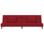 Two-seater sofa bed with two red velvet pillows by , Sofas - Ref: Foro24-375811, Price: 245,12 €, Discount: %