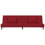 Two-seater sofa bed with two red velvet pillows by , Sofas - Ref: Foro24-375811, Price: 240,90 €, Discount: %
