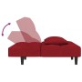 Two-seater sofa bed with two red velvet pillows by , Sofas - Ref: Foro24-375811, Price: 245,12 €, Discount: %