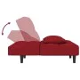 Two-seater sofa bed with two red velvet pillows by , Sofas - Ref: Foro24-375811, Price: 240,90 €, Discount: %