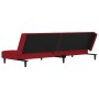 Two-seater sofa bed with two red velvet pillows by , Sofas - Ref: Foro24-375811, Price: 245,12 €, Discount: %