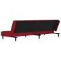Two-seater sofa bed with two red velvet pillows by , Sofas - Ref: Foro24-375811, Price: 240,90 €, Discount: %