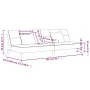 Two-seater sofa bed with two red velvet pillows by , Sofas - Ref: Foro24-375811, Price: 240,90 €, Discount: %