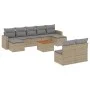 Garden sofa set with beige cushions, 10 pieces, made of synthetic rattan. by , Modular outdoor sofas - Ref: Foro24-3224323, P...