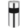 Papelera con cenicero de pared acero inxodable 26 L de vidaXL, Ceniceros - Ref: Foro24-51095, Precio: 110,10 €, Descuento: %