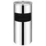 Papelera con cenicero de pared acero inxodable 26 L de vidaXL, Ceniceros - Ref: Foro24-51095, Precio: 94,77 €, Descuento: %