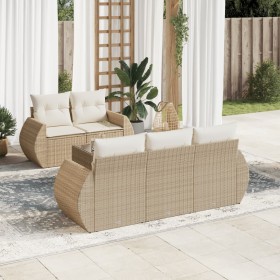 Juego de sofás jardín con cojines 6 pzas ratán sintético beige de , Conjuntos de jardín - Ref: Foro24-3253435, Precio: 512,85...
