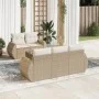 Garden sofa set with cushions 6 pieces beige synthetic rattan by , Garden sets - Ref: Foro24-3253435, Price: 534,55 €, Discou...
