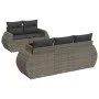 6-piece garden furniture set with gray synthetic rattan cushions by , Garden sets - Ref: Foro24-3253437, Price: 442,79 €, Dis...