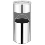 26-Liter-Wandmülleimer aus Edelstahl mit Aschenbecher von vidaXL, Aschenbecher - Ref: Foro24-51095, Preis: 110,52 €, Rabatt: %