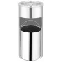 Papelera con cenicero de pared acero inxodable 26 L de vidaXL, Ceniceros - Ref: Foro24-51095, Precio: 94,77 €, Descuento: %