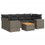 7-teilige Gartensofagarnitur mit grauen PE-Rattankissen von , Gartensets - Ref: Foro24-3225346, Preis: 436,31 €, Rabatt: %