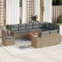 Garden sofa set 11 pieces with beige synthetic rattan cushions by , Garden sets - Ref: Foro24-3257830, Price: 674,31 €, Disco...