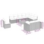 Garden sofa set 11 pieces with beige synthetic rattan cushions by , Garden sets - Ref: Foro24-3257830, Price: 674,31 €, Disco...