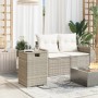 Gedeckter Tisch für Gasflasche hellgraues Rattan 40x40x60 cm von , Gartentische - Ref: Foro24-366298, Preis: 77,44 €, Rabatt: %