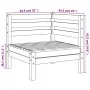 Solid pine wood corner garden sofa by , Modular outdoor sofas - Ref: Foro24-837977, Price: 56,02 €, Discount: %