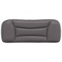 Cabecero de cama acolchado cuero sintético gris 100 cm