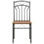 Esszimmerset 7-teilig aus MDF und braunem Stahl von vidaXL, Möbelsets für Küchen und Esszimmer - Ref: Foro24-281401, Preis: 2...