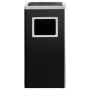 Black steel trash can with ashtray 45 L by vidaXL, Garbage cans and trash cans - Ref: Foro24-51093, Price: 122,44 €, Discount: %