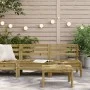 Garden sofa without armrests 2 units pine wood impregnated by , Modular outdoor sofas - Ref: Foro24-838004, Price: 93,64 €, D...