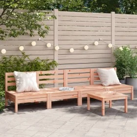 Garden sofas without armrests 4 units solid Douglas wood by , Modular outdoor sofas - Ref: Foro24-838010, Price: 176,81 €, Di...
