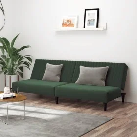 2-Sitzer-Schlafsofa dunkelgrüner Samt von , Sofas - Ref: Foro24-375928, Preis: 235,80 €, Rabatt: %