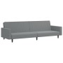 2-Sitzer-Schlafsofa hellgrauer Samt von , Sofas - Ref: Foro24-375937, Preis: 289,99 €, Rabatt: %