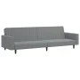 2-Sitzer-Schlafsofa hellgrauer Samt von , Sofas - Ref: Foro24-375937, Preis: 285,22 €, Rabatt: %